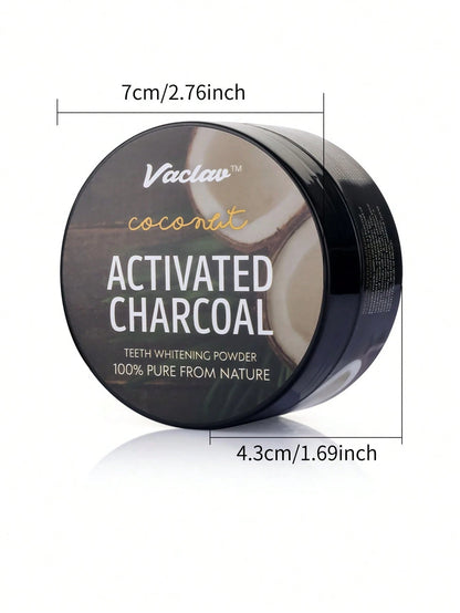 Vaclav 30g Activated Charcoal Teeth Powder, Effective Teeth Whitening, Original Flavor Cleaning, Powerful Whitening, Caring For Dental Health.