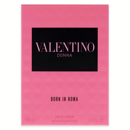 Valentino Donna Born In Roma Eau De Parfum Spray For Women, 3.4 Fl Oz/ 100 Ml, Warm Vanilla & Jasmine Floral Scent
