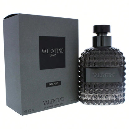 VALENTINO Uomo Intense Eau De Parfum 100ml/ 3.4 Fl Oz, Warm & Spicy Men's Fragrance, Studded Bottle Gift