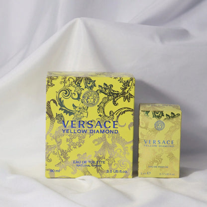 Versace Yellow Diamond Fresh Perfume Set, 90ml EDT + 5ml Mini EDP