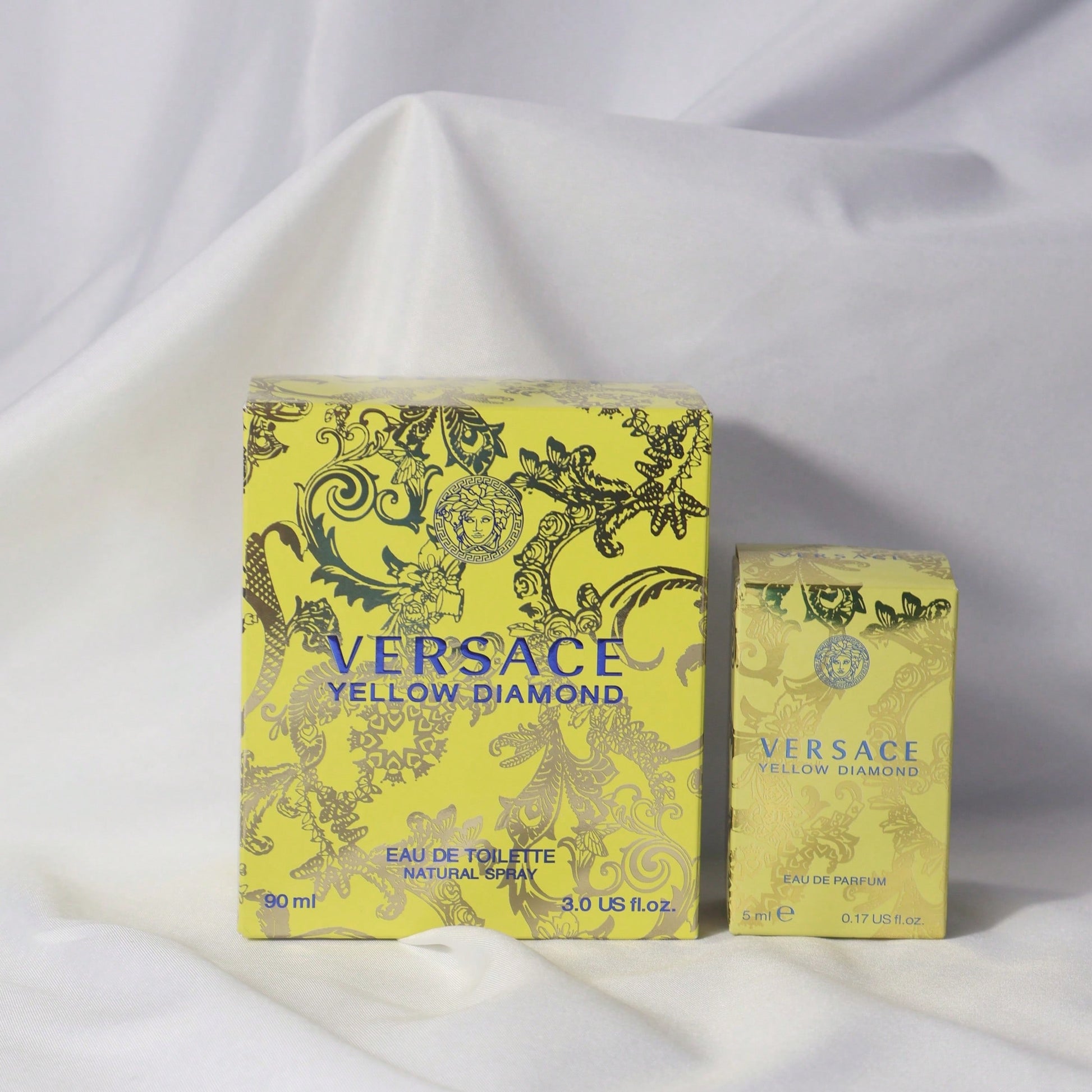 Versace Yellow Diamond Fresh Perfume Set, 90ml EDT + 5ml Mini EDP