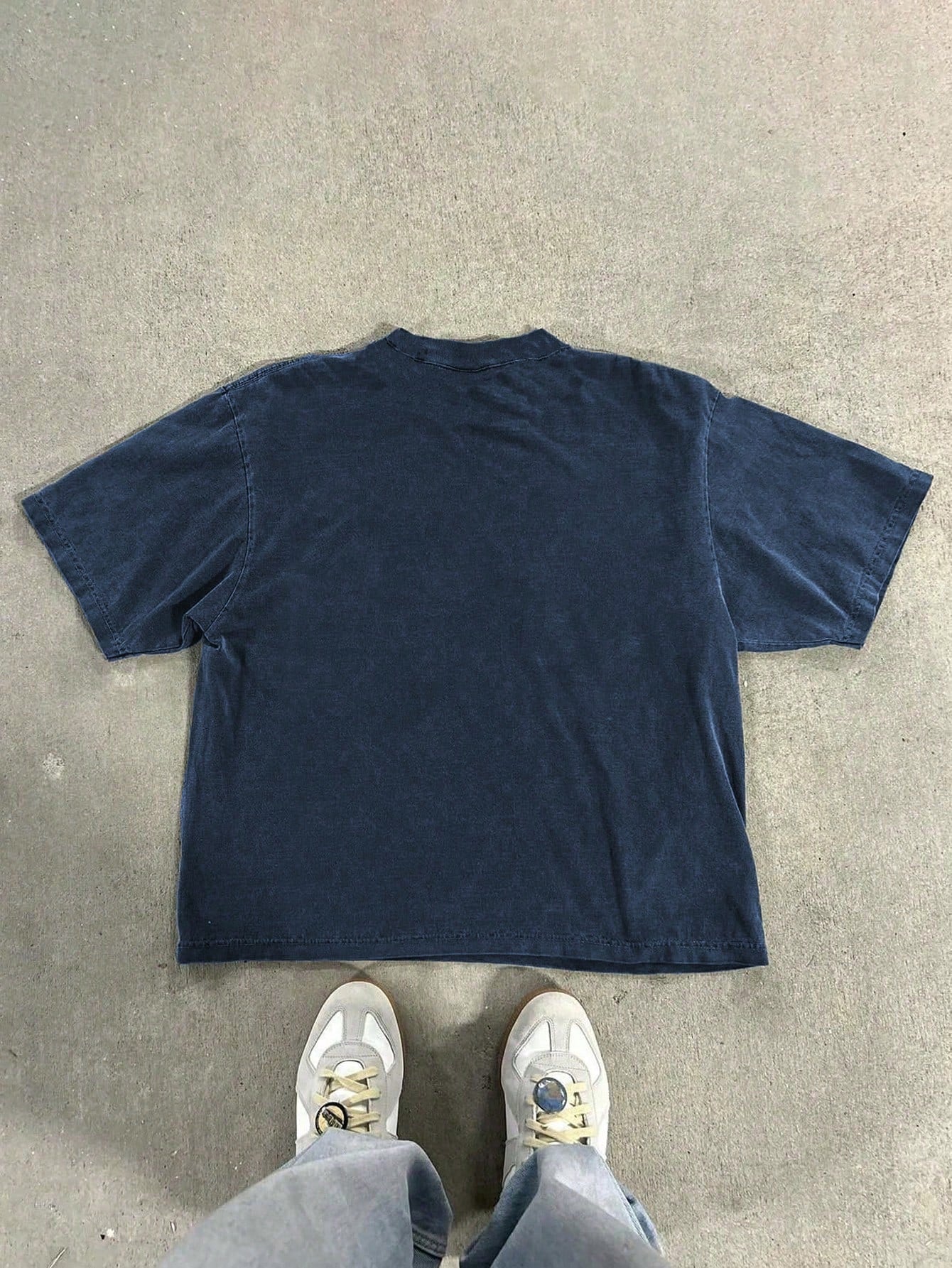 Vintage Distressed Snow Flake Print T-Shirt, Spring/Summer, Streetwear