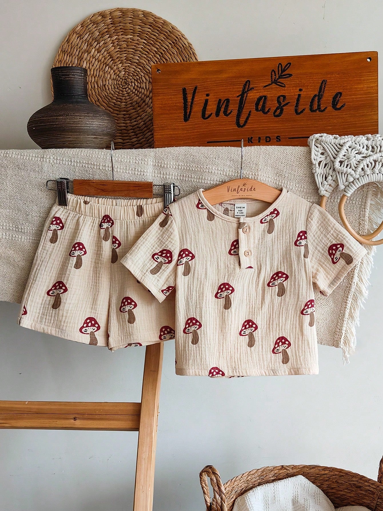 Vintaside Kids 2pcs/Set Cute Watermelon Print Baby Boys Casual Short Sleeve T-Shirt And Shorts Set