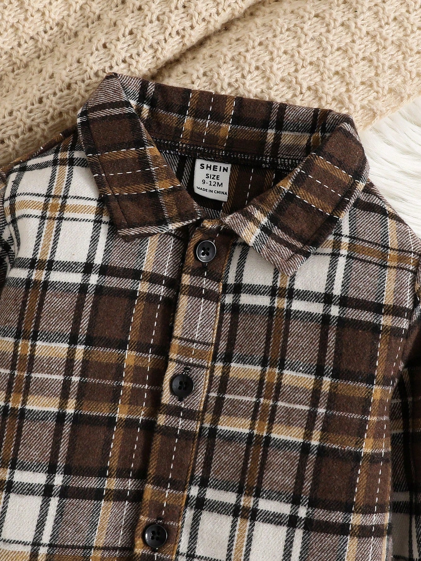 Vintaside Kids 2pcs Toddler Infant Baby Boy Brown Plaid Corduroy Bib Overalls Set Autumn Casual Matching Family Jumpsuit Clothing For Fall Winter Season