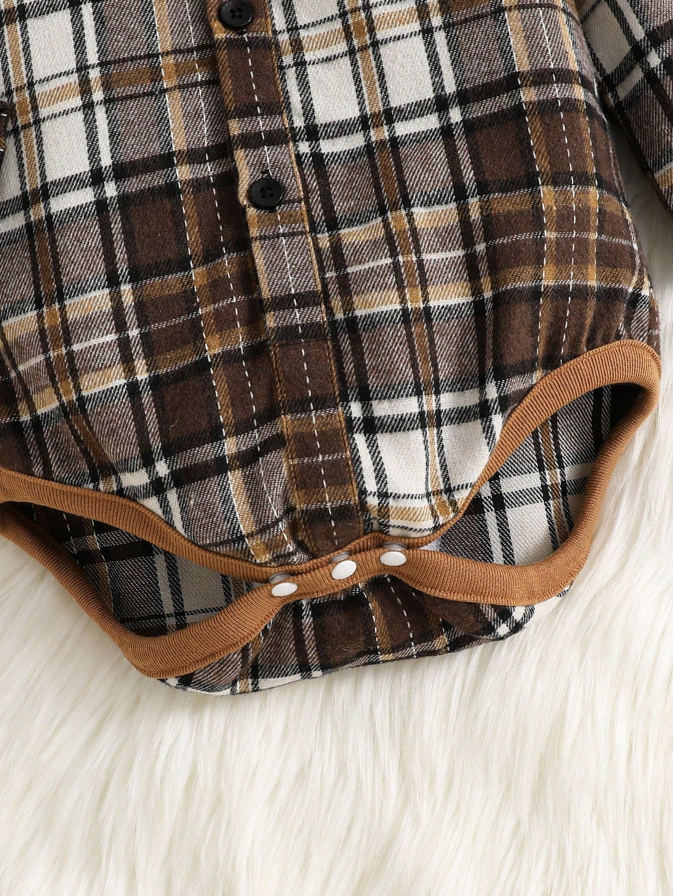 Vintaside Kids 2pcs Toddler Infant Baby Boy Brown Plaid Corduroy Bib Overalls Set Autumn Casual Matching Family Jumpsuit Clothing For Fall Winter Season