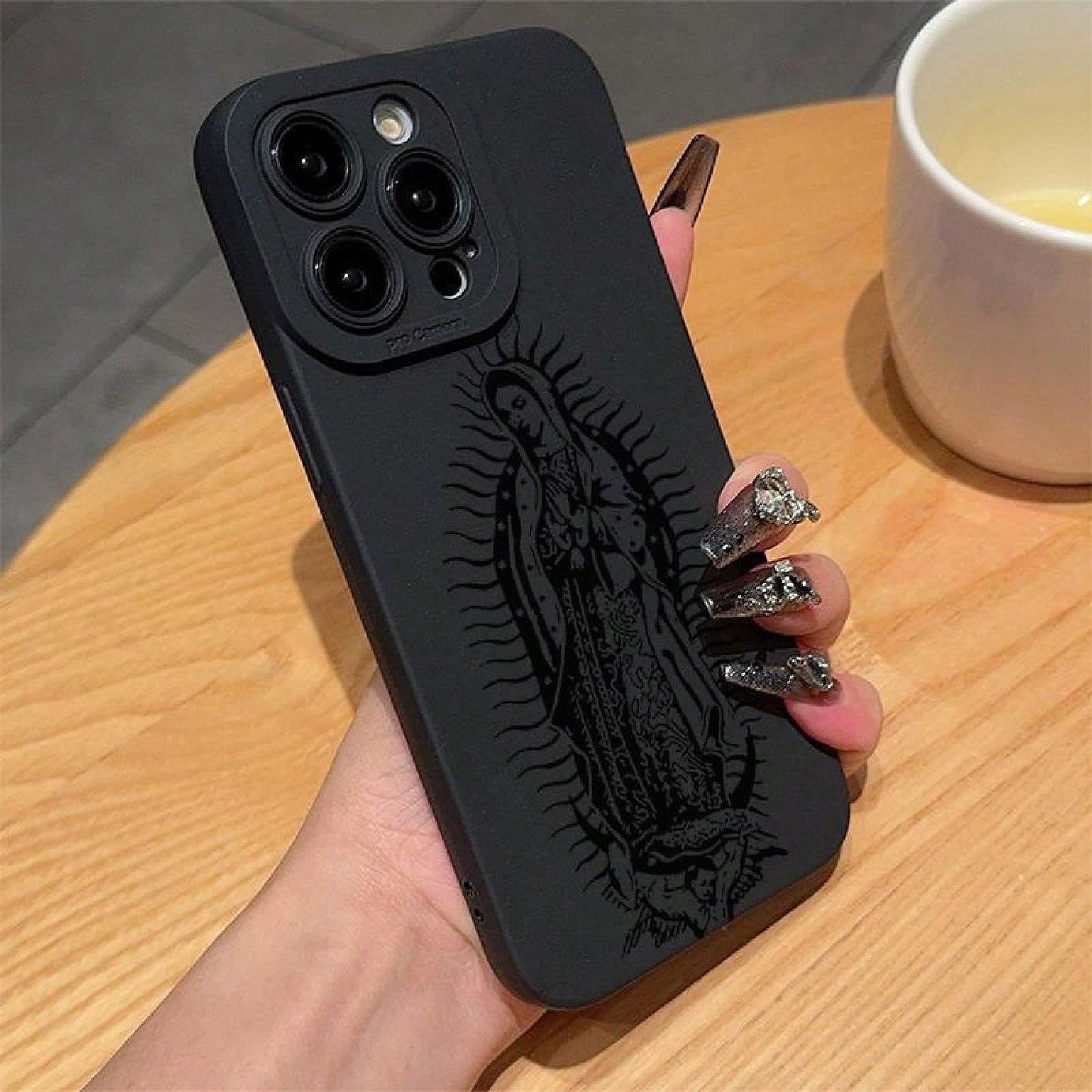 Virgin Mary Pattern Phone Case, TPU Decorative Phone Protector Cover, Phone Accessories Compatible With IPhone 11 12 13 14 15 16 Pro Max XR XS MaxSuitable For IPhone 17 Air