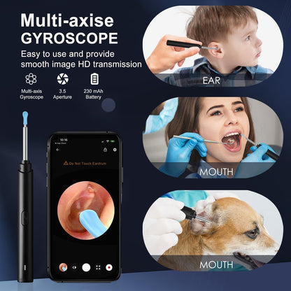 Visual Ear Pick, Earwax Removal Tool With Ear Pick Covers, Visual Ear Pick With Camera And Light, 7pcs Ear Pick Set, Compatible With All Mobile Phones