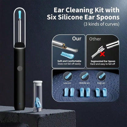Visual Ear Pick, Earwax Removal Tool With Ear Pick Covers, Visual Ear Pick With Camera And Light, 7pcs Ear Pick Set, Compatible With All Mobile Phones