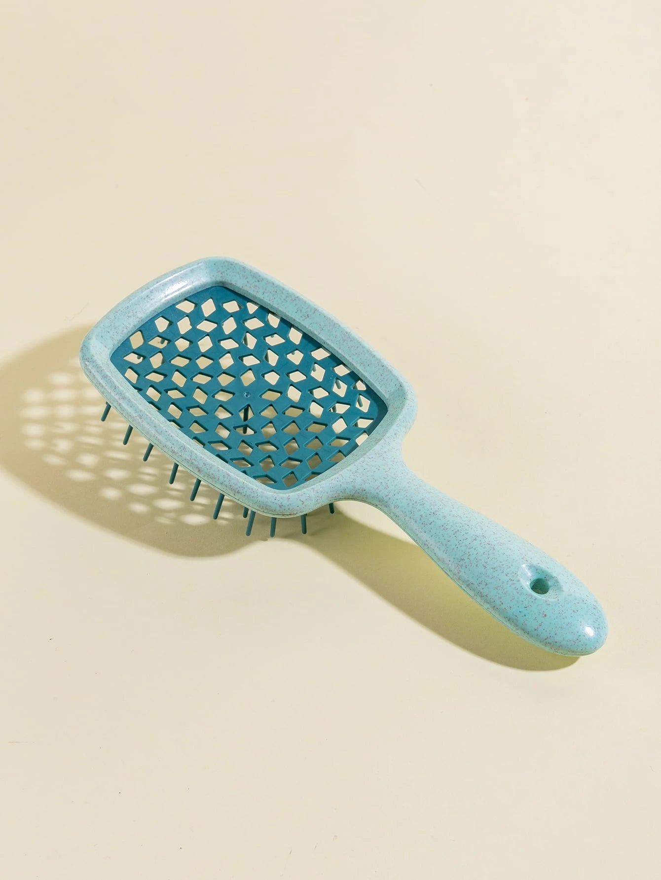 WANMEI 1/2pcs Green Hollow Comb, Straw Smooth Hair Brush, Suitable For Natural Hair And Other Materials, Hair Brush/Comb, Hair Styling Tools, Hair Products And Accessories, Applicable To Barbershops