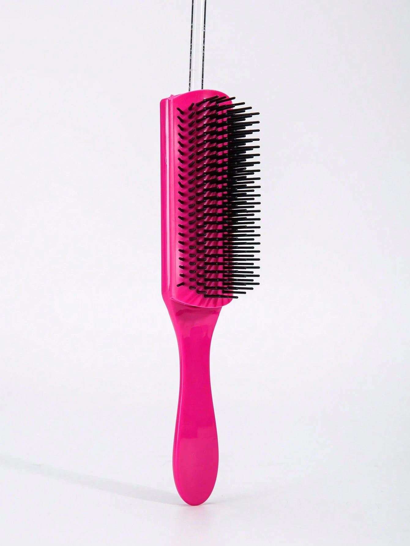 WANMEI 9 Row Detangler Brush, Classic 9 Row Hair Brush For Women Men Curly Natural Thick Wet Dry Hair, Blow Styling Separating Shaping Defining Curls Travel Bristle Hairbrush, Classic Curly Hair Styli