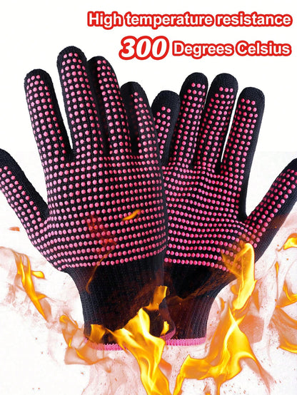 WANMEI Heat-Resistant Silicone Shock-Absorbing Gloves, Suitable For Straightening Irons And Other Tools, Professional Heat-Pressing Gloves, Heat-Resistant Up To 300 Degrees, Hair Styling Heat-Insulati