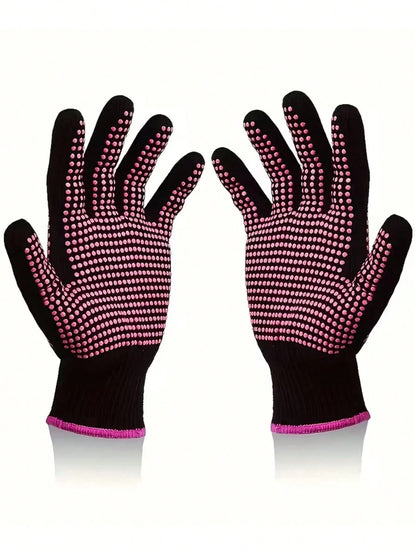 WANMEI Heat-Resistant Silicone Shock-Absorbing Gloves, Suitable For Straightening Irons And Other Tools, Professional Heat-Pressing Gloves, Heat-Resistant Up To 300 Degrees, Hair Styling Heat-Insulati