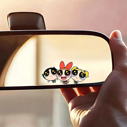 Warner Bros Cute Cartoon "Super Kid" Girl Rearview Mirror Sticker, Car Rearview Mirror Decorative Sticker, Truck Rearview Mirror Decor, Car Interior Graffiti Sticker, "Super Kid" Car Interior Decor St
