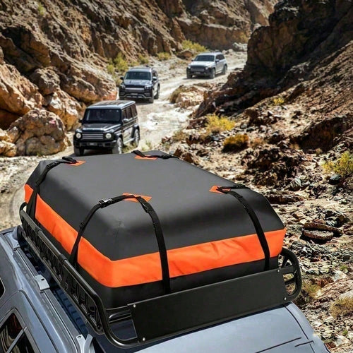 Waterproof 420D Oxford Cloth Car Roof Cargo Storage Bag, Heavy Duty Strap Travel Carrier Bag