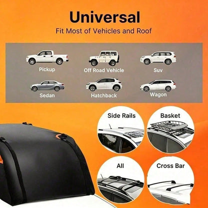 Waterproof 420D Oxford Cloth Car Roof Cargo Storage Bag, Heavy Duty Strap Travel Carrier Bag