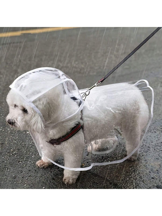 Waterproof Dog Raincoat| Waterproof Transparent Dog Raincoat, Quick-Drying PVC Material, All-Round Protection, Button-Up Front, Suitable For Small To Medium Dogs (Such As Poodle, Bichon Frise, Fluffy