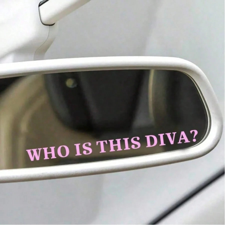 "Who Is This Diva" English Letter Sticker, Exquisite Sticker, Car Decoration Sticker, Home Decoration Sticker, Party Decoration Sticker, Cute And Beautiful Car Sticker, Suitable For Most Cars And Car