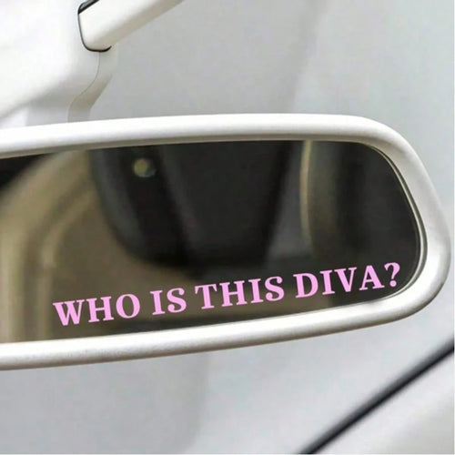 "Who Is This Diva" English Letter Sticker, Exquisite Sticker, Car Decoration Sticker, Home Decoration Sticker, Party Decoration Sticker, Cute And Beautiful Car Sticker, Suitable For Most Cars And Car