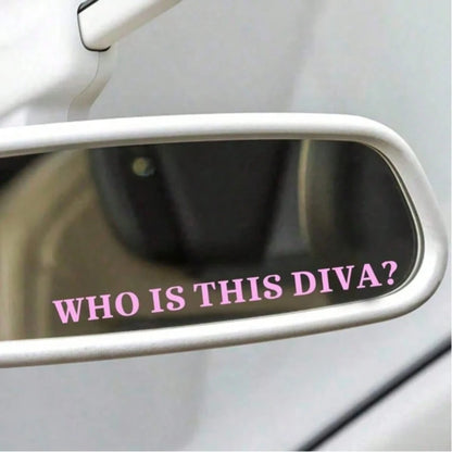 "Who Is This Diva" English Letter Sticker, Exquisite Sticker, Car Decoration Sticker, Home Decoration Sticker, Party Decoration Sticker, Cute And Beautiful Car Sticker, Suitable For Most Cars And Car