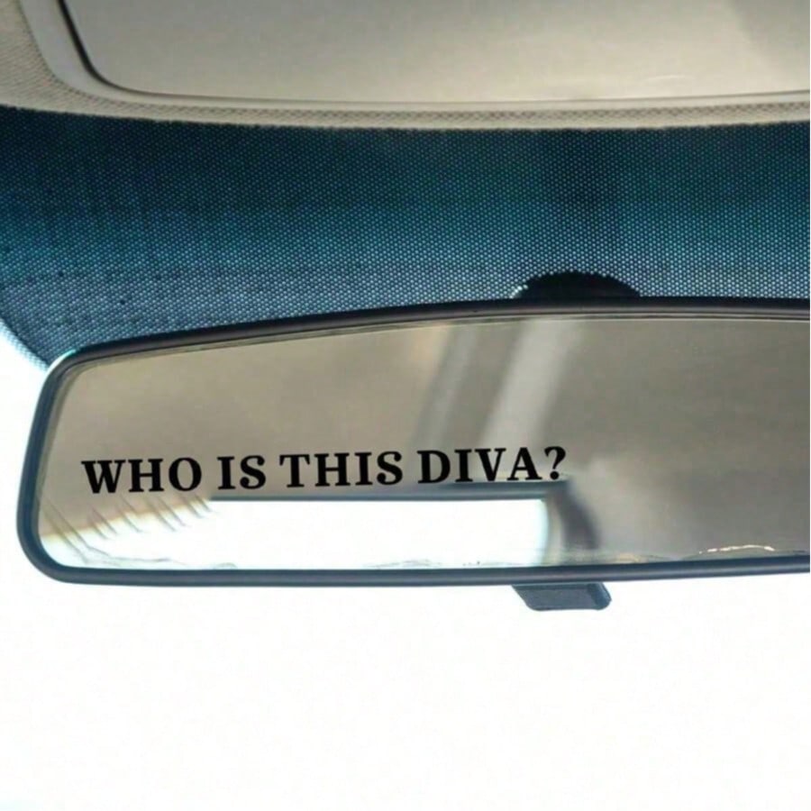 "Who Is This Diva" English Letter Sticker, Exquisite Sticker, Car Decoration Sticker, Home Decoration Sticker, Party Decoration Sticker, Cute And Beautiful Car Sticker, Suitable For Most Cars And Car