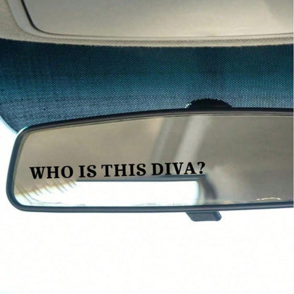 "Who Is This Diva" English Letter Sticker, Exquisite Sticker, Car Decoration Sticker, Home Decoration Sticker, Party Decoration Sticker, Cute And Beautiful Car Sticker, Suitable For Most Cars And Car