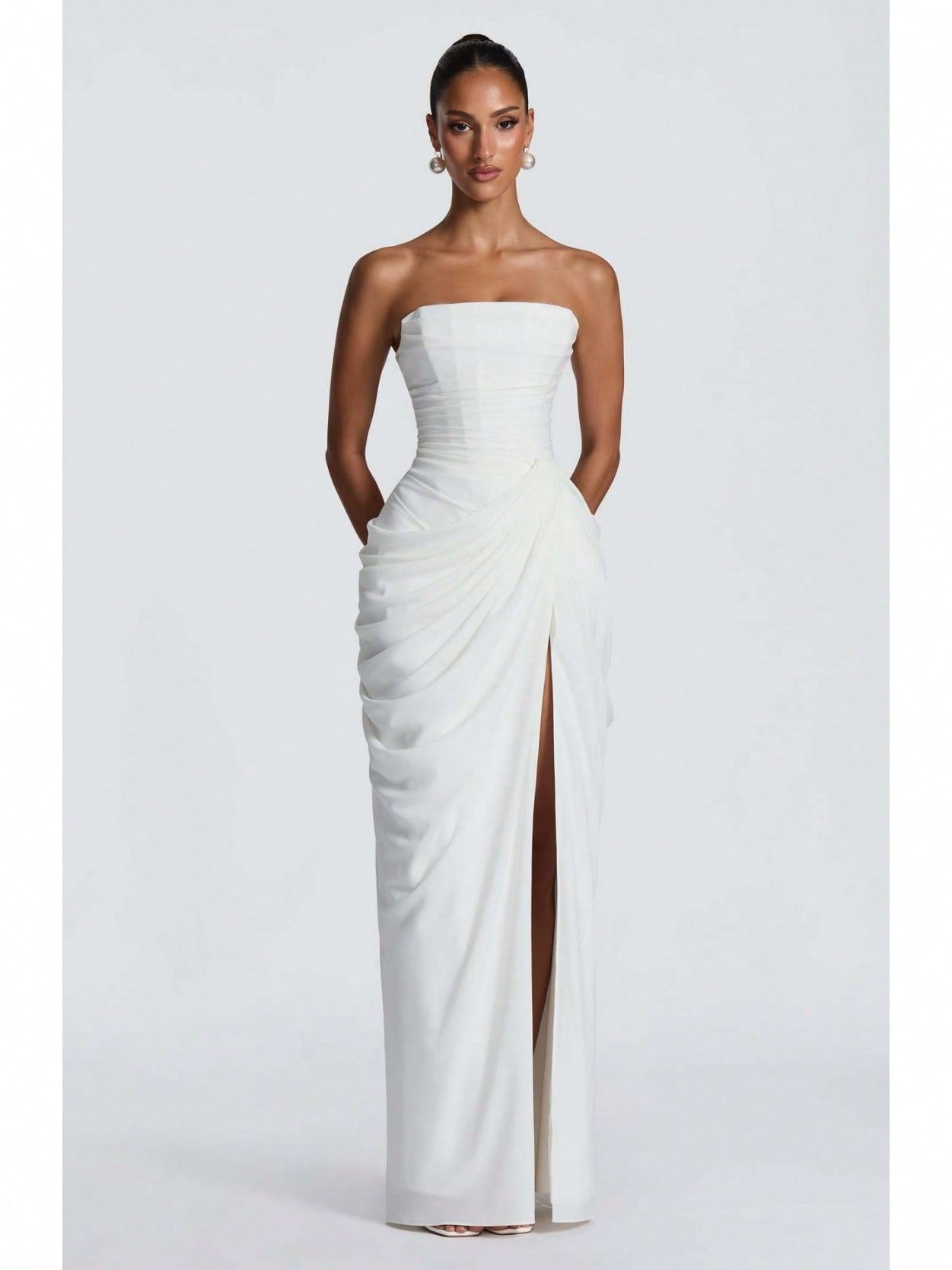 Women Elegant Solid Color Maxi Dress Mesh Spaghetti Strap Low Back Sexy Waist Slim Casual Party Long Dress