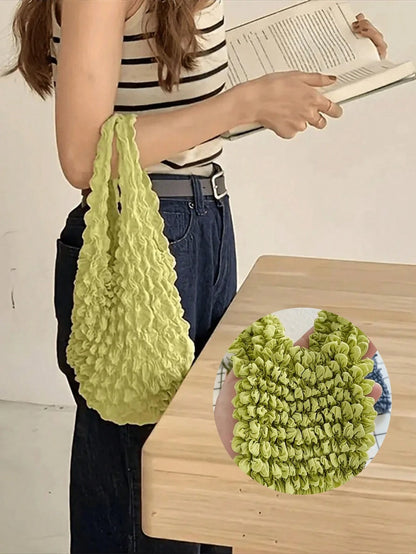 Women Magic Stretch Tote Bag Retractable Shopping Handbag Reusable Shopping Bag Foldable Shopping Bag Camping Outdoor Vacation Travel Essentials