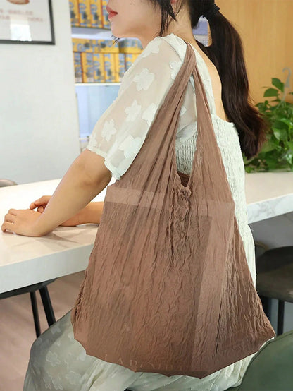 Women Magic Stretch Tote Bag Retractable Shopping Handbag Reusable Shopping Bag Foldable Shopping Bag Camping Outdoor Vacation Travel Essentials