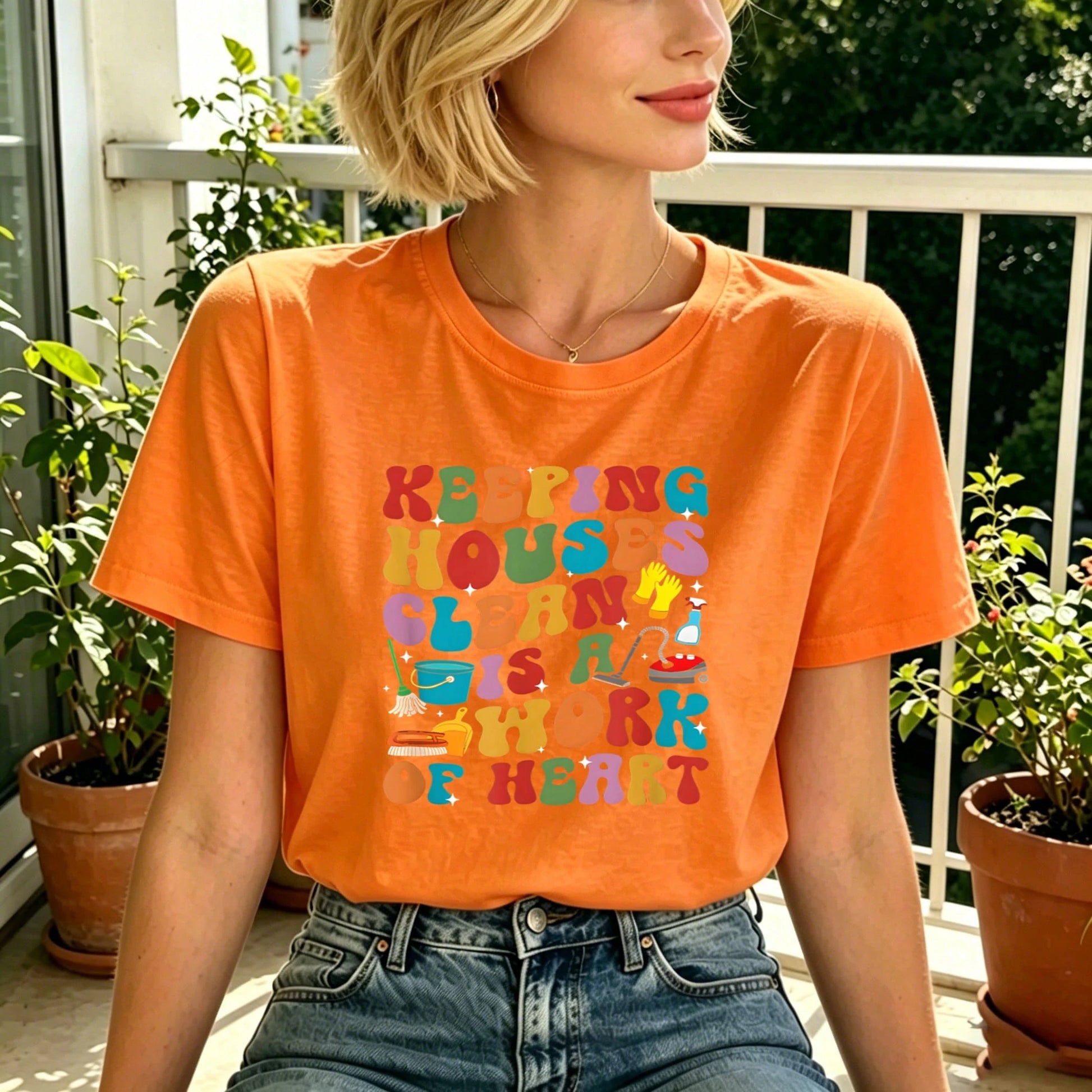 Women's Bee Lover Style Short Sleeve Tee Bee & Honeycomb Print Round Neck Casual Top