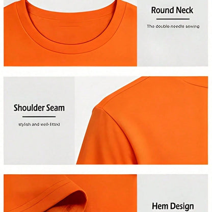 Women's Bee Lover Style Short Sleeve Tee Bee & Honeycomb Print Round Neck Casual Top