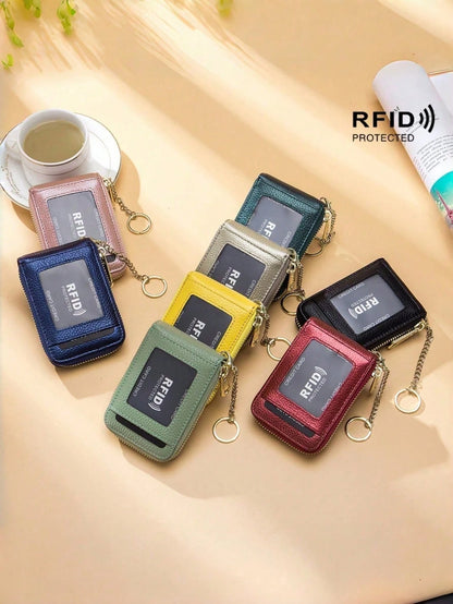 Women's Card Bag, Selected Leather, Multifunctional Men's Organ Card Bag, Bank Card Storage Bag, Keychain, Credit Card Holder Purses Wallet Tote Bag