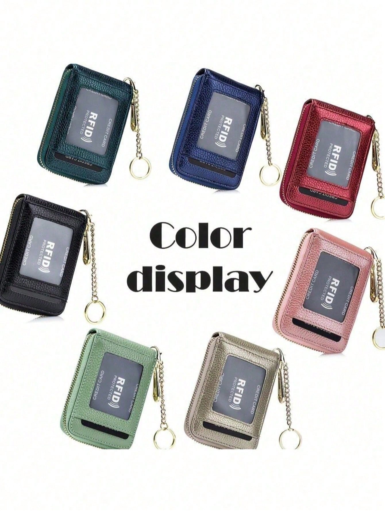 Women's Card Bag, Selected Leather, Multifunctional Men's Organ Card Bag, Bank Card Storage Bag, Keychain, Credit Card Holder Purses Wallet Tote Bag