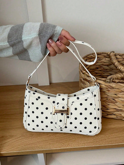 Women's Elegant Crescent Shaped Underarm Shoulder Bag, Fashion Casual Style, Solid Color Underarm Bag