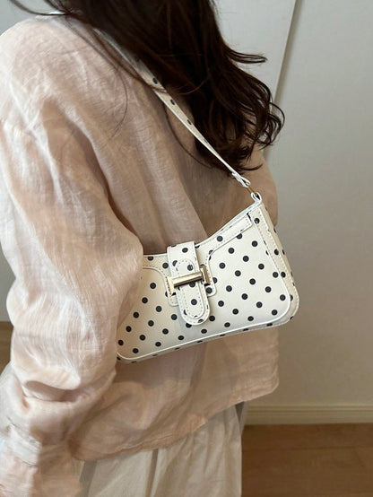 Women's Elegant Crescent Shaped Underarm Shoulder Bag, Fashion Casual Style, Solid Color Underarm Bag
