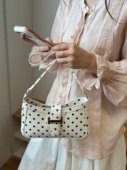 Women's Elegant Crescent Shaped Underarm Shoulder Bag, Fashion Casual Style, Solid Color Underarm Bag