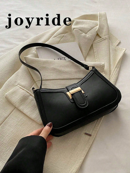 Women's Elegant Crescent Shaped Underarm Shoulder Bag, Fashion Casual Style, Solid Color Underarm Bag