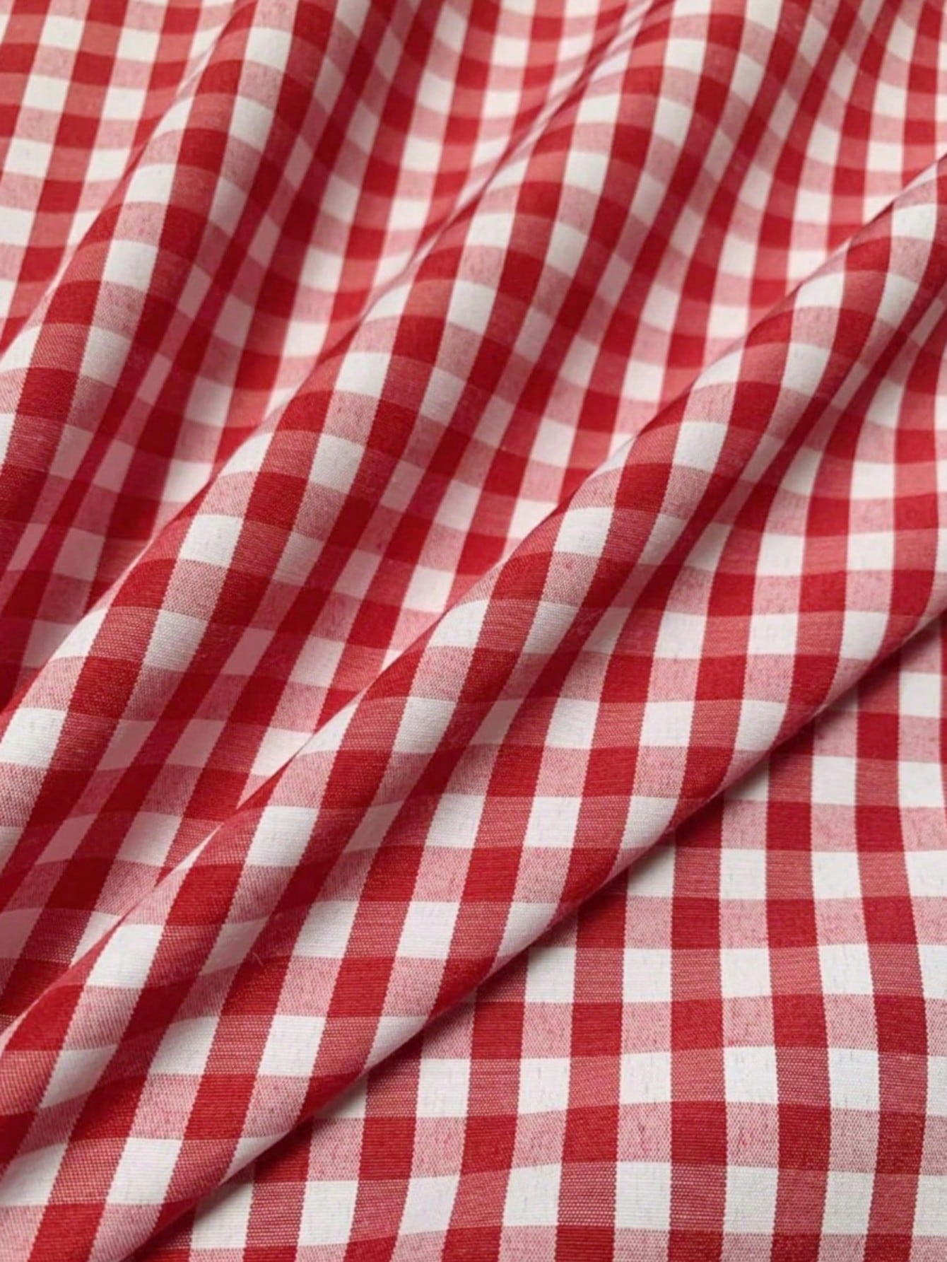 Women's Fashion Casual Elegant Tie-Waist Red Plaid Pattern Loose Long Pants With Pockets, Suitable For Vacation, Casual, Beach, Home, Office