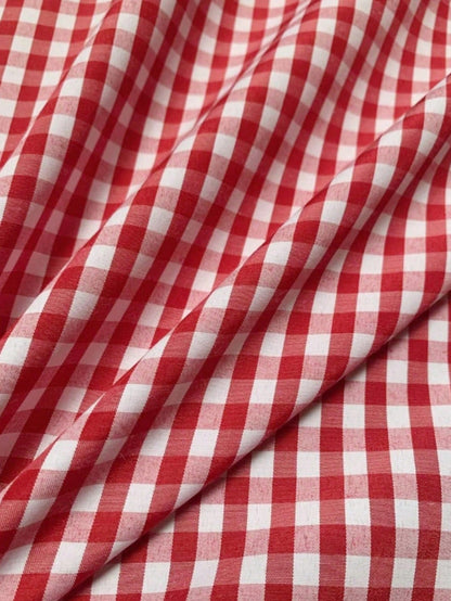 Women's Fashion Casual Elegant Tie-Waist Red Plaid Pattern Loose Long Pants With Pockets, Suitable For Vacation, Casual, Beach, Home, Office