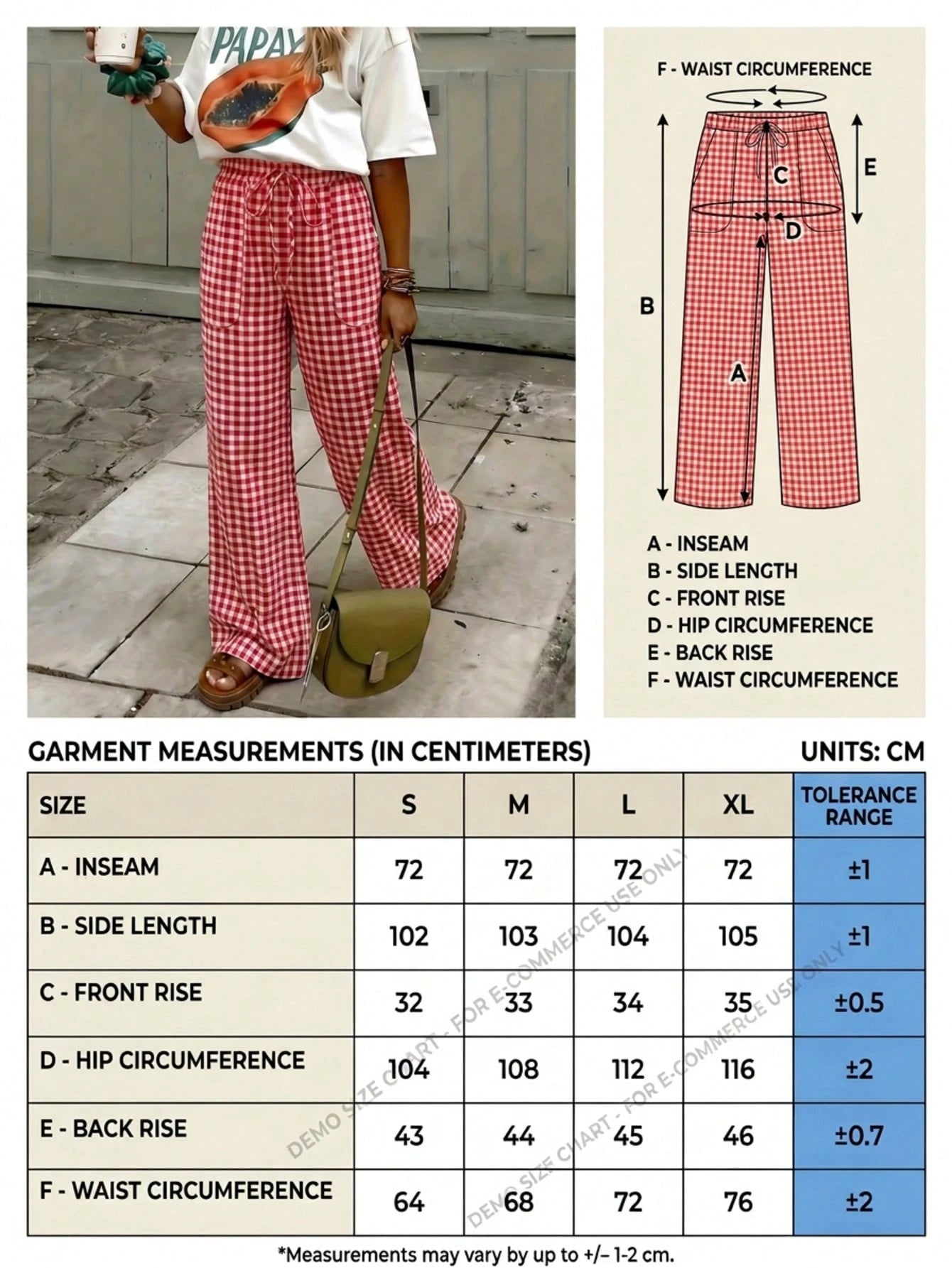 Women's Fashion Casual Elegant Tie-Waist Red Plaid Pattern Loose Long Pants With Pockets, Suitable For Vacation, Casual, Beach, Home, Office