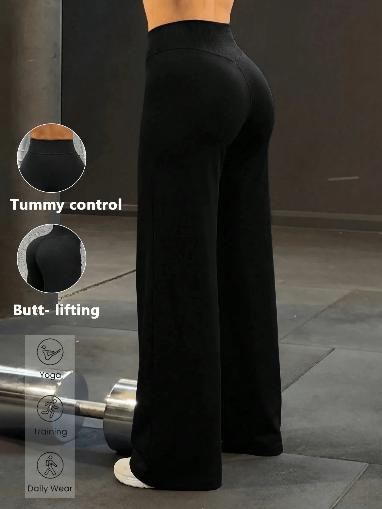 Women's High Waist Tummy Control Butt Lifting Slimming Multi-Function Sports Yoga Pants Black, Athleisure