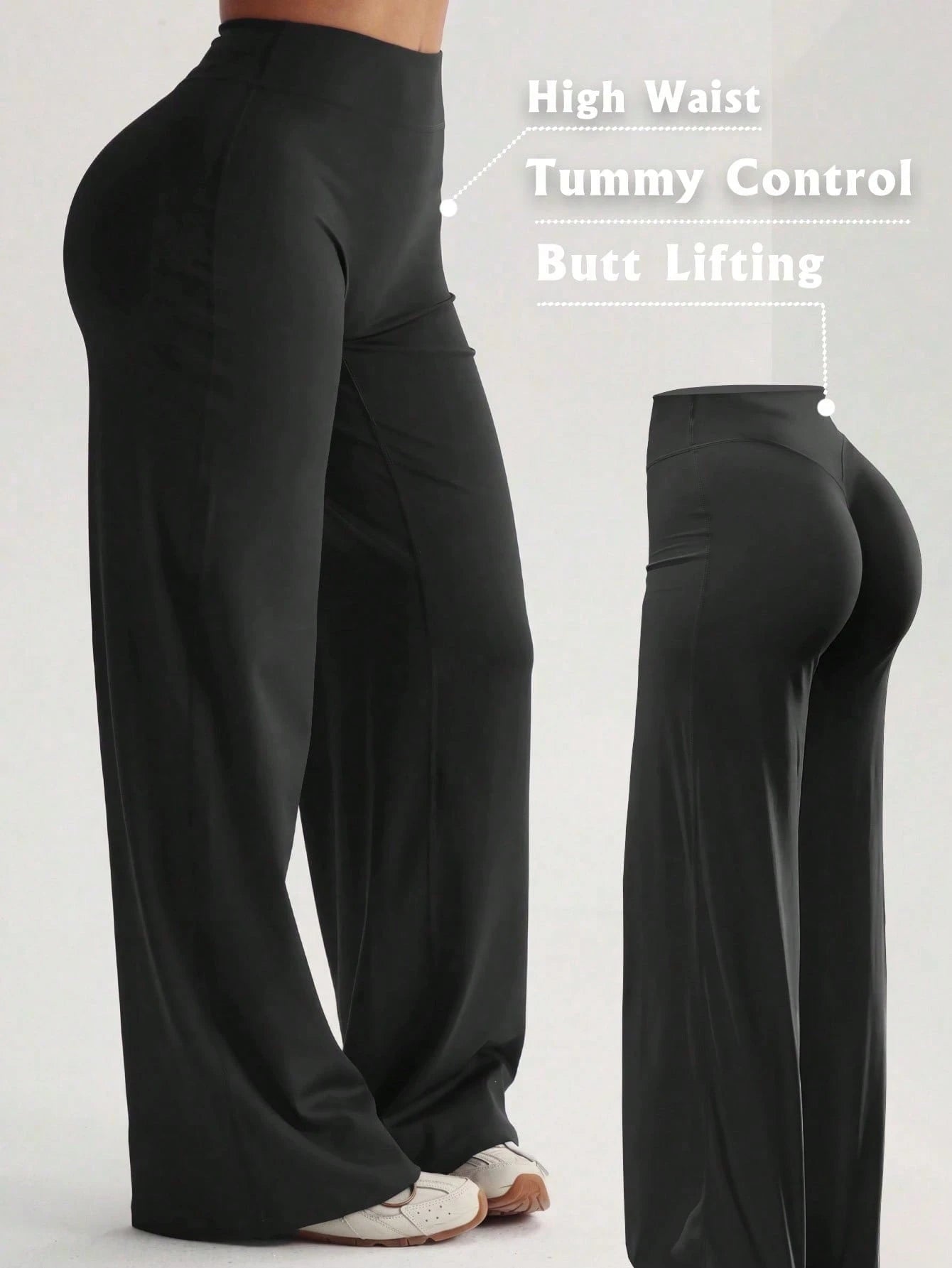 Women's High Waist Tummy Control Butt Lifting Slimming Multi-Function Sports Yoga Pants Black, Athleisure