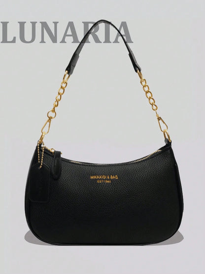 Women's Letter Adjustable Strap Shoulder Handbags Zipper PU Leather Crossbody Bags Small Purse New Fashion Classic PU Waterproof Fabric Shoulder Bag