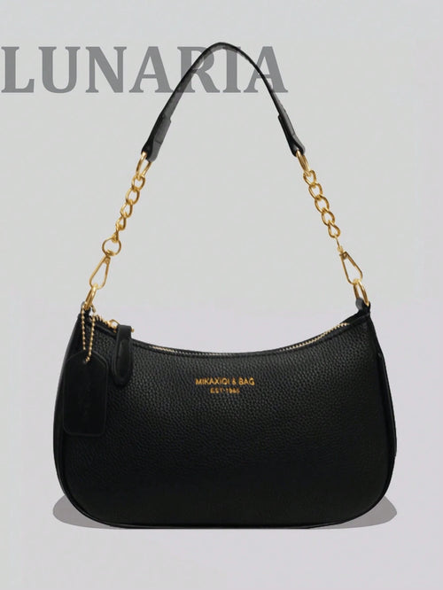 Women's Letter Adjustable Strap Shoulder Handbags Zipper PU Leather Crossbody Bags Small Purse New Fashion Classic PU Waterproof Fabric Shoulder Bag