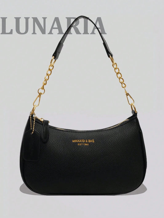 Women's Letter Adjustable Strap Shoulder Handbags Zipper PU Leather Crossbody Bags Small Purse New Fashion Classic PU Waterproof Fabric Shoulder Bag