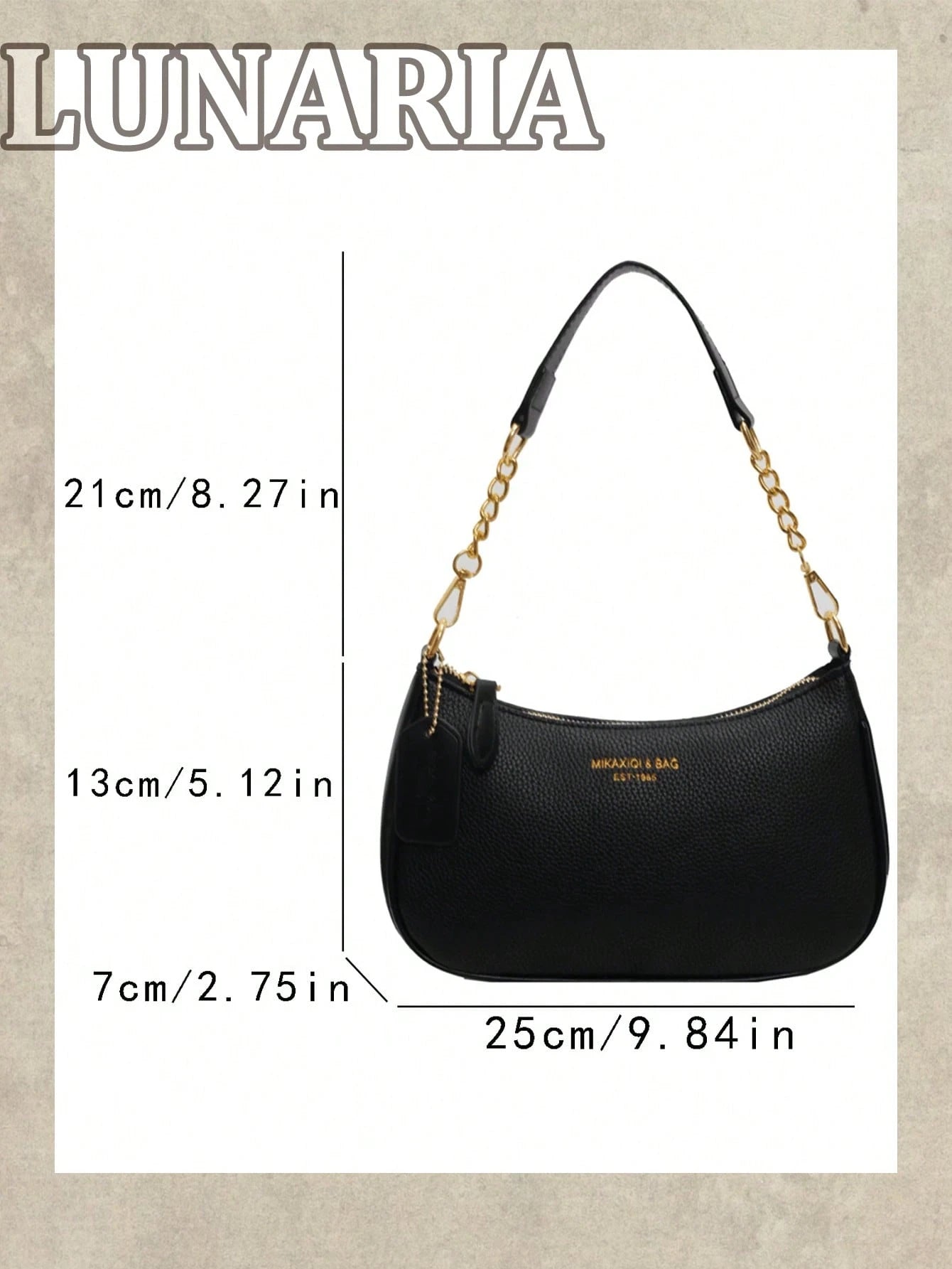 Women's Letter Adjustable Strap Shoulder Handbags Zipper PU Leather Crossbody Bags Small Purse New Fashion Classic PU Waterproof Fabric Shoulder Bag