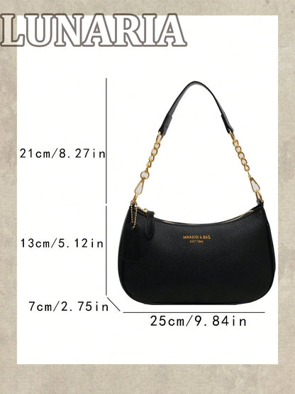 Women's Letter Adjustable Strap Shoulder Handbags Zipper PU Leather Crossbody Bags Small Purse New Fashion Classic PU Waterproof Fabric Shoulder Bag