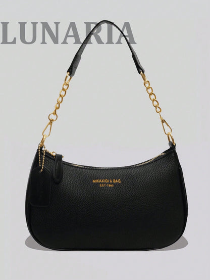 Women's Letter Adjustable Strap Shoulder Handbags Zipper PU Leather Crossbody Bags Small Purse New Fashion Classic PU Waterproof Fabric Shoulder Bag