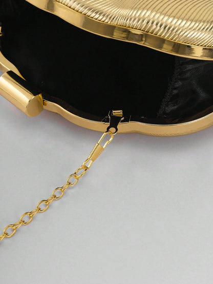 Women's Minimalist Shell Shaped Luxury Leather Clutch Bag, Elegant & Charming Evening Dress Purse, Wedding Items