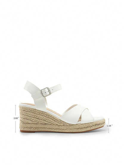 Women's Platform Wedges Sandals Espadrille Dressy Casual Summer Comfortable High Heeled With Adjustable Buckle Shoes