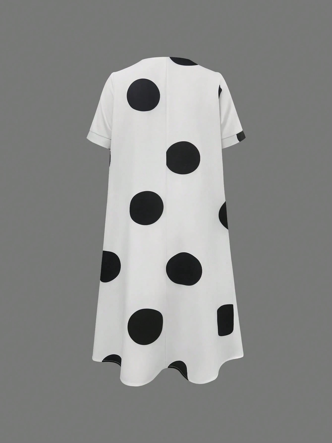Women's V-Neck Printed Loose Casual Dress Elegant Summer Polka Dot